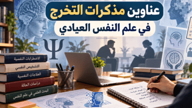 عناوين مذكرات التخرج علم النفس العيادي