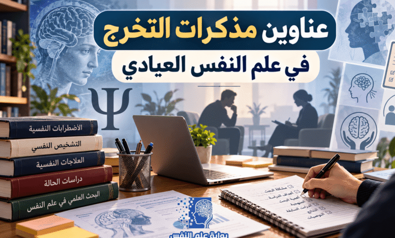 عناوين مذكرات التخرج علم النفس العيادي
